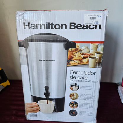 Cafetera eléctrica 15-45 tazas de acero inoxidable - Hamilton Beach (Seminuevo)