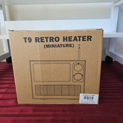 Calefactor eléctrico estilo retro con chimenea 3D (Nuevo, caja abierta)