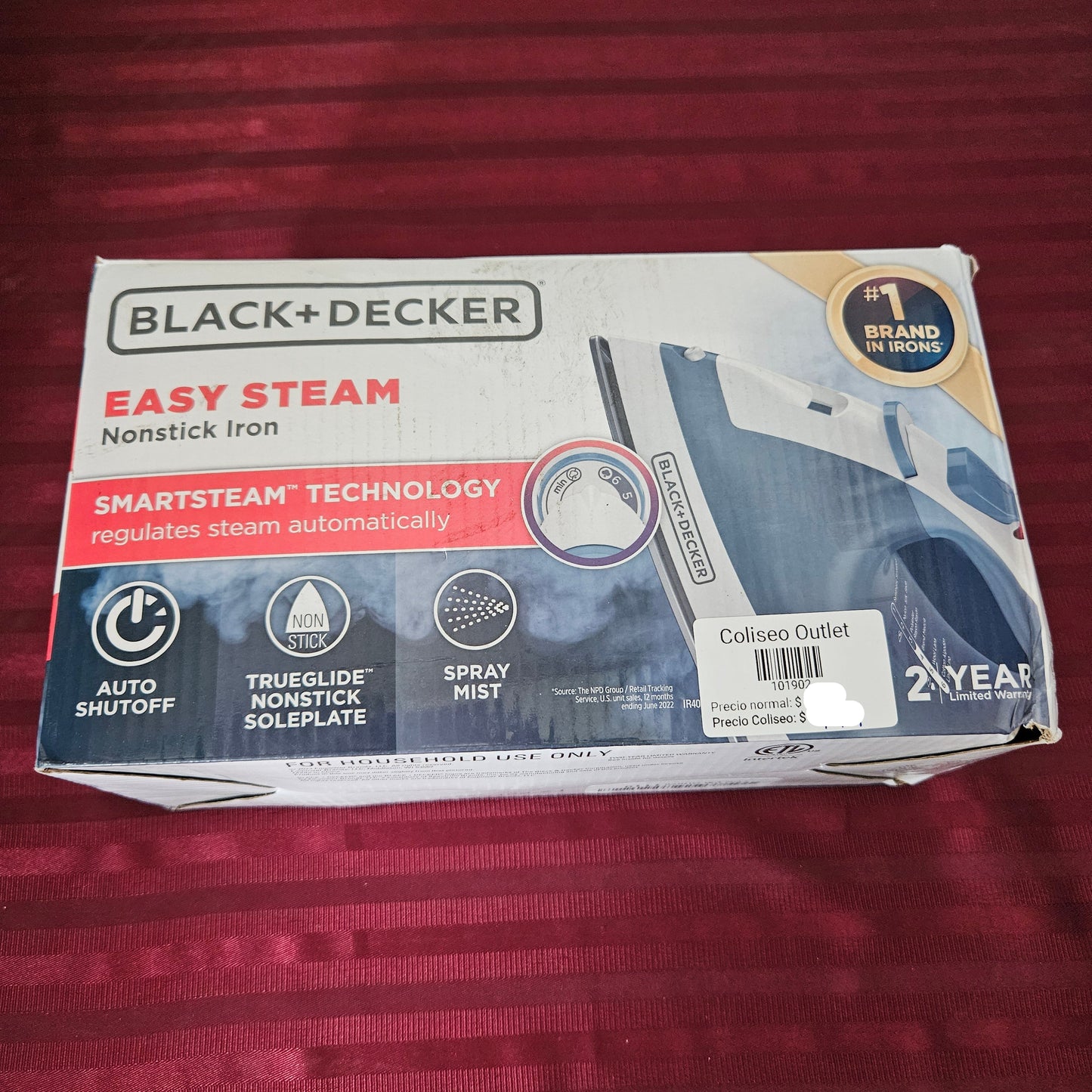 Plancha compacta de vapor - Black + Decker (Nuevo, caja abierta)