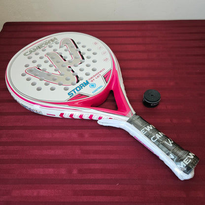 Pala para Padel rosa con blanco - CAMEWIN (Nuevo)