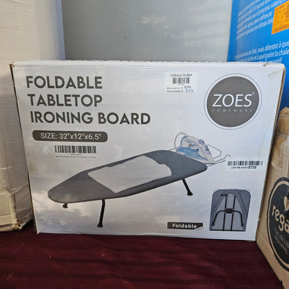 Tabla de planchar plegable con soporte para plancha - Zoes Homeware (Nuevo, caja abierta)