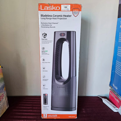 Calefactor cerámico eléctrico seguro sin aspas color negro - Lasko (Nuevo, caja abierta)