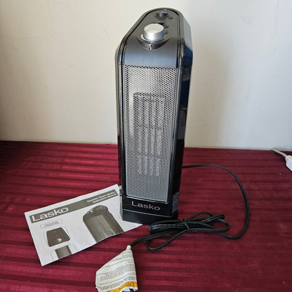 Calefactor cerámico eléctrico oscilante color negro - Lasko (Nuevo, caja abierta)