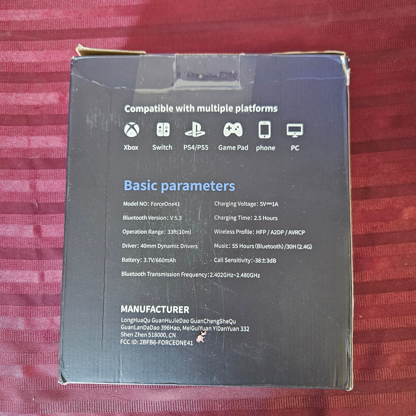 Audífonos Gamer inalámbricos - IOAABEWN ForceOne41 (Nuevo, caja abierta)