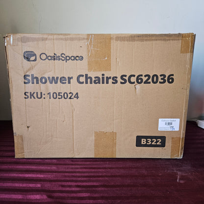 Asiento para ducha con respaldo - OasisSpace (Nuevo, caja abierta)