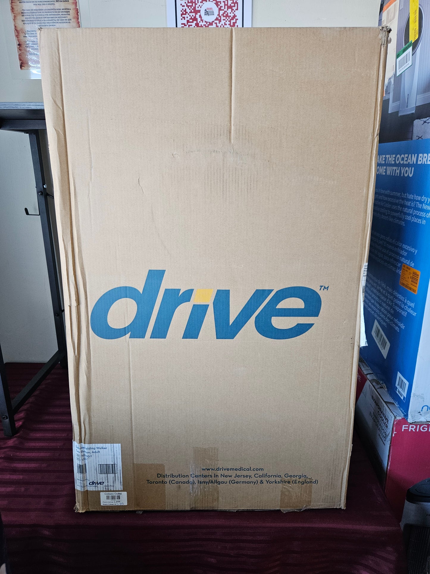 Caminadora/andadora plegable - Drive Medical (Nuevo, caja abierta)