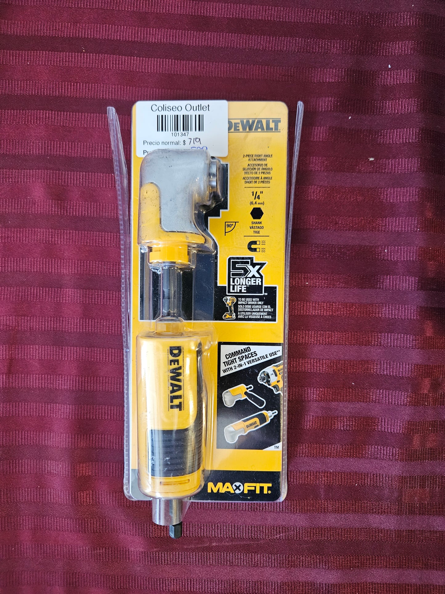 Adaptador de ángulo recto para taladro - DEWALT (Nuevo, empaque abierto)