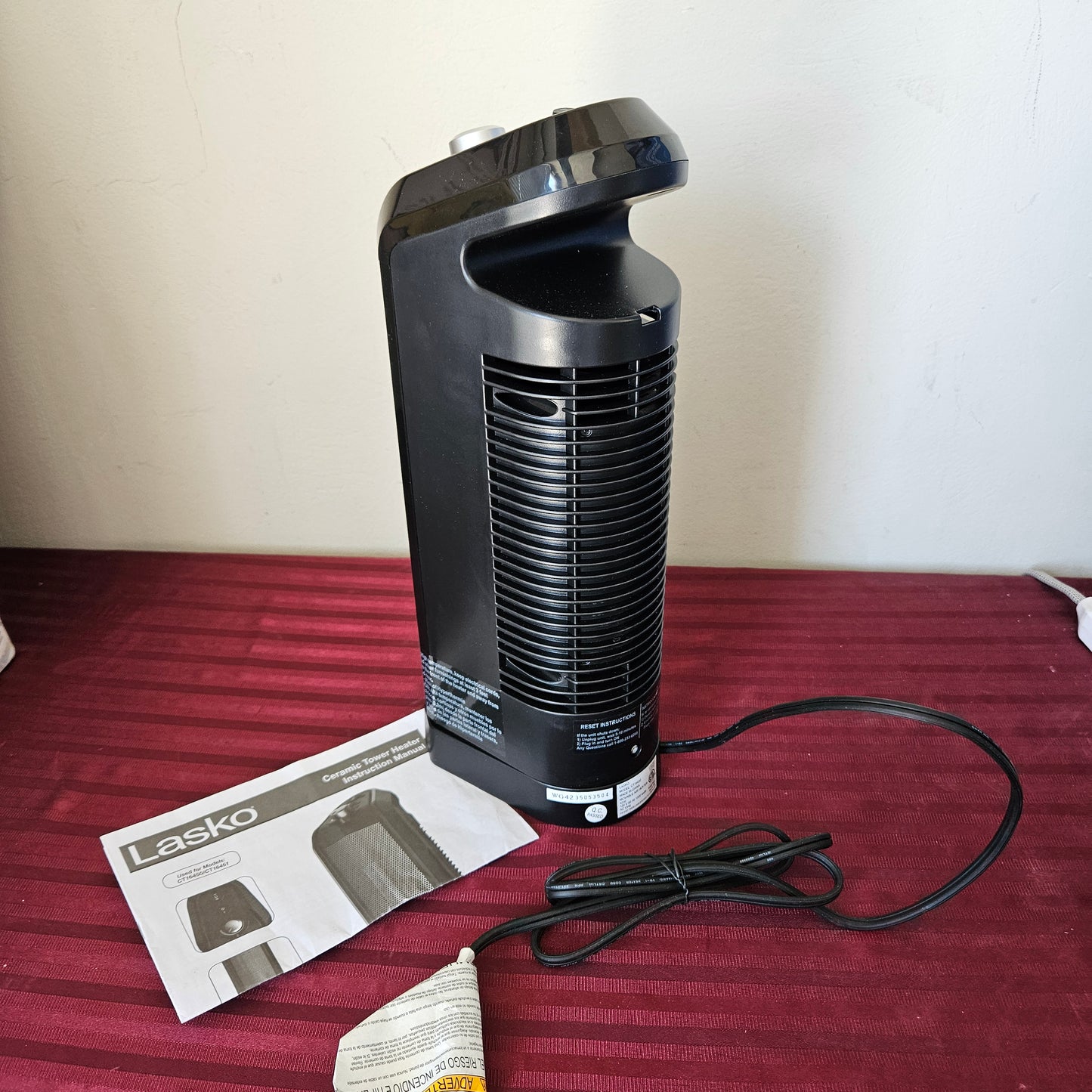 Calefactor cerámico eléctrico oscilante color negro - Lasko (Nuevo, caja abierta)