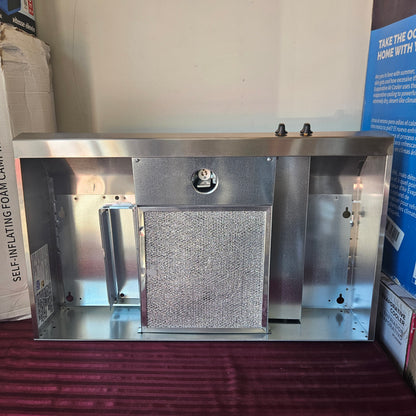 Campana de cocina de 30" convertible con extractor y luz de acero inoxidable - NuTone AR1 Series (Nuevo, pequeño detalle estético)