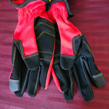 Par de guantes de trabajo color rojo (Talla L) - Firm Grip Utility (Nuevo)