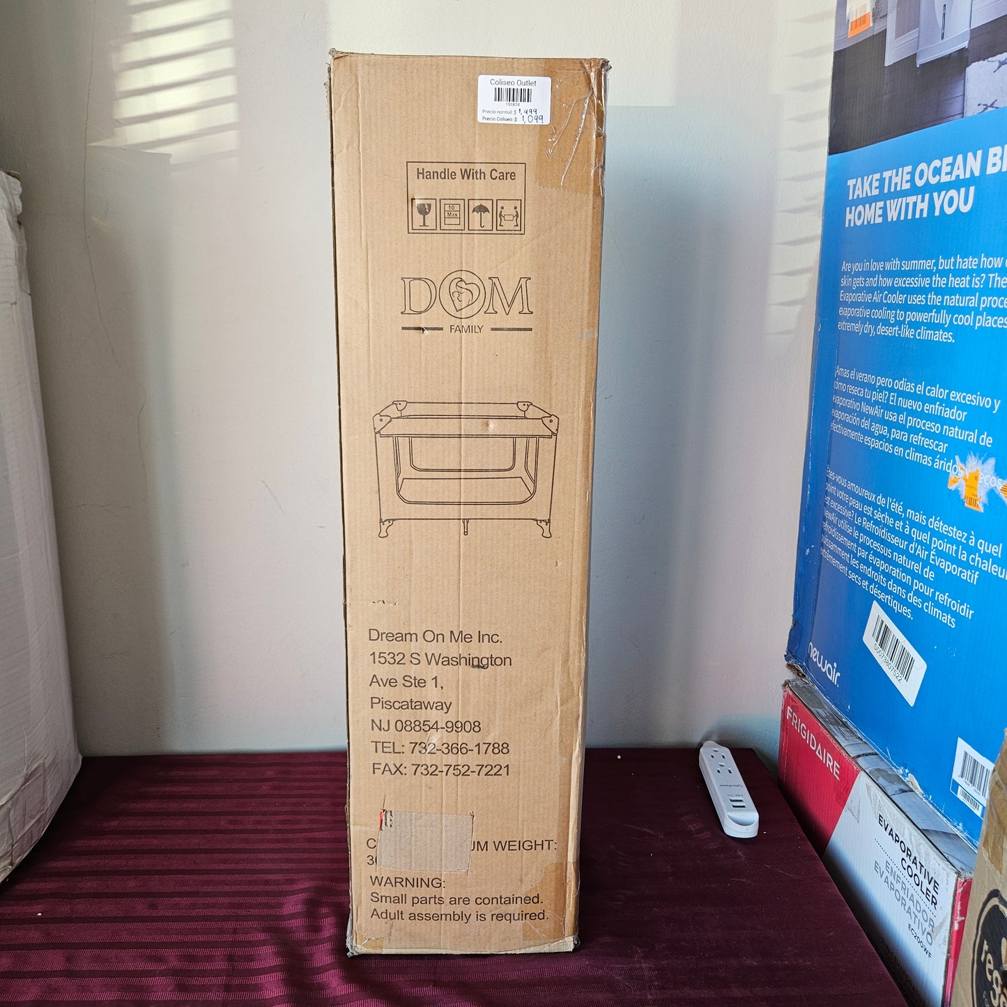 Corral portátil plegable para niños con bolsa de transporte con correa - Dream on me (Nuevo, caja abierta)