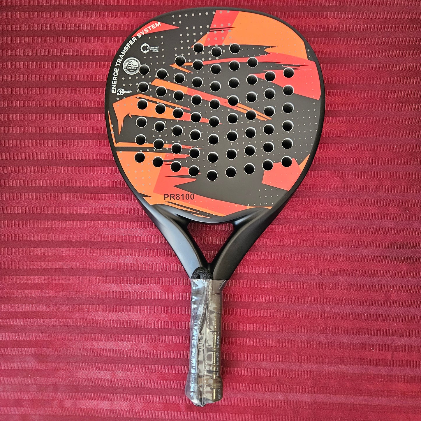 Pala para Padel color negro con rojo - IANONI PR8100 (Nuevo)