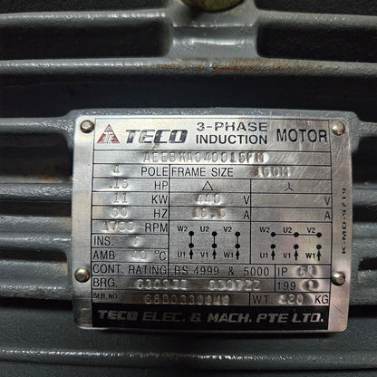 Motor trifásico 15 HP, 440V - TECO (Nuevo)