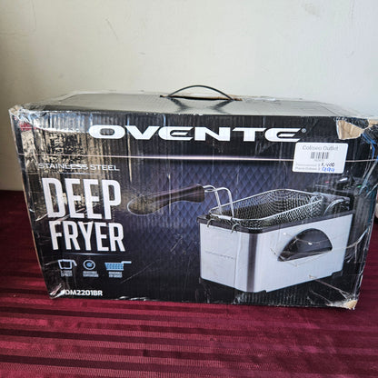 Freidora de aceite de 2 litros de acero inoxidable - OVENTE (Nuevo, caja abierta)