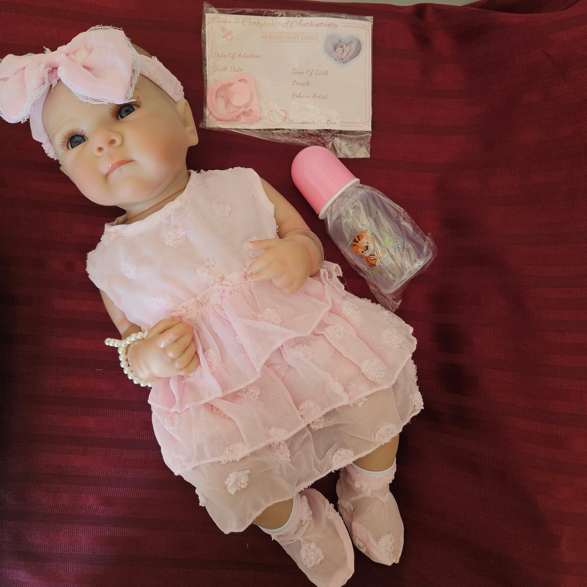 Bebé Reborn niña ojos abiertos cuerpo completo de vinilo siliconado (Nuevo)