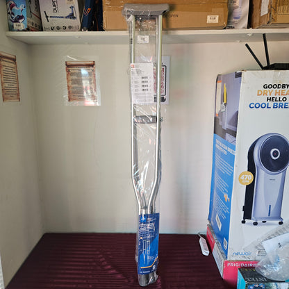 Par de muletas ajustables de aluminio para adulto alto - Medline (Nuevo)