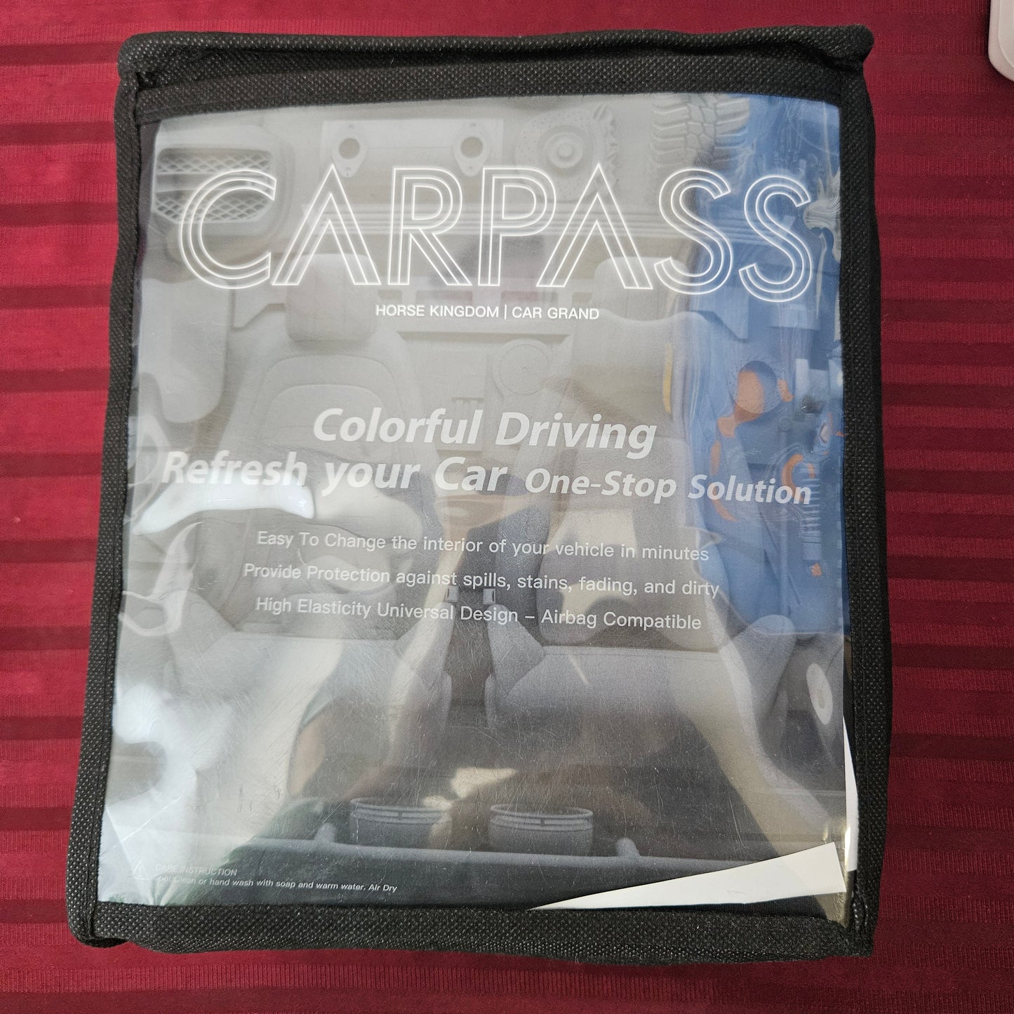 Juego de cubreasientos impermeable universal para asientos delanteros color negro con gris - CARPASS (Nuevo)