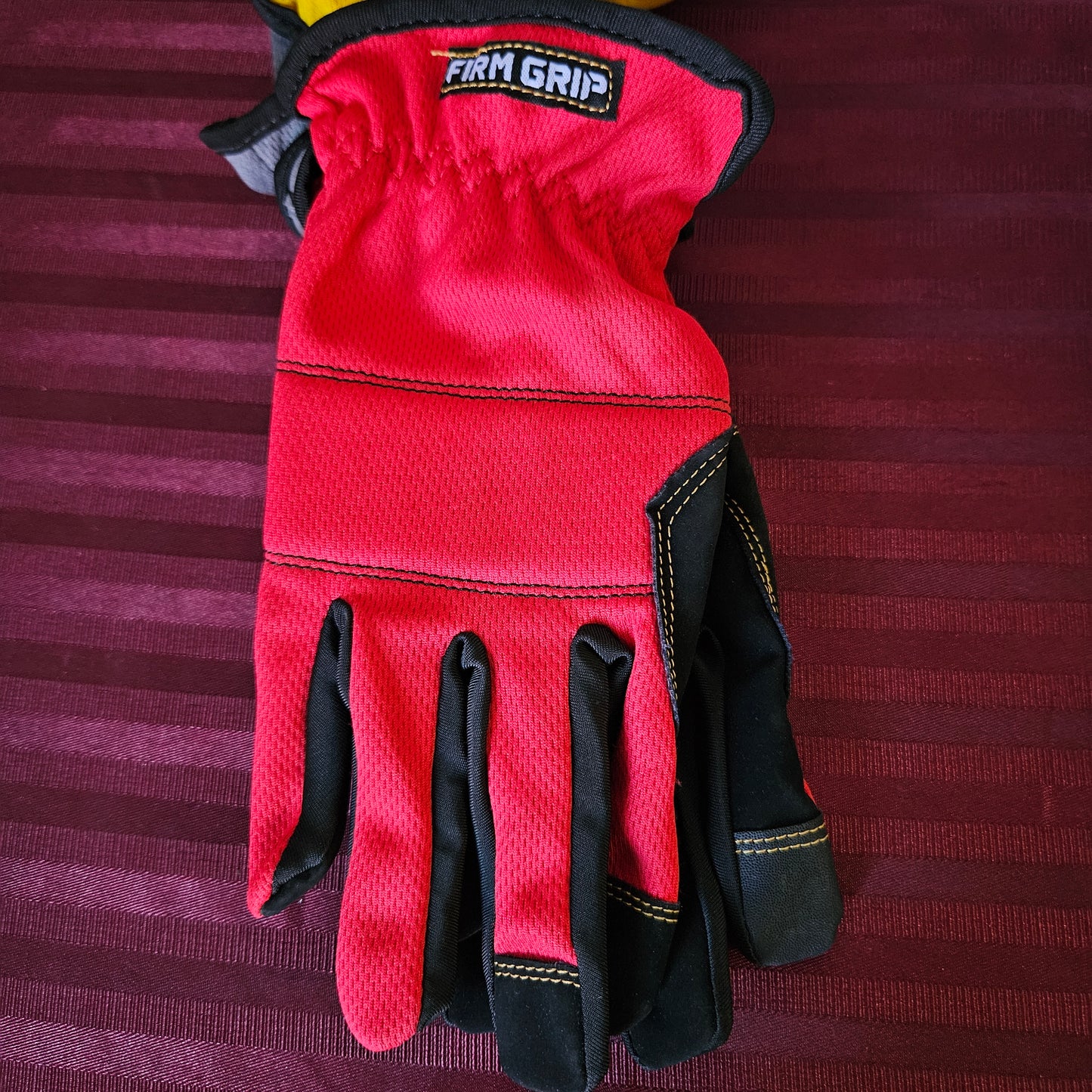 Par de guantes de trabajo color rojo (Talla L) - Firm Grip Utility (Nuevo)