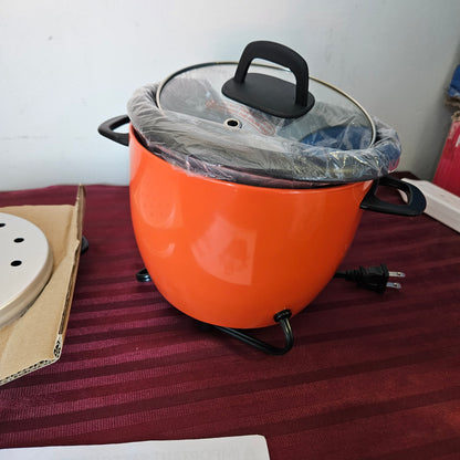 Arrocera y vaporera color naranja de 6 tazas de arroz cocido - Aroma (Nuevo, caja abierta)