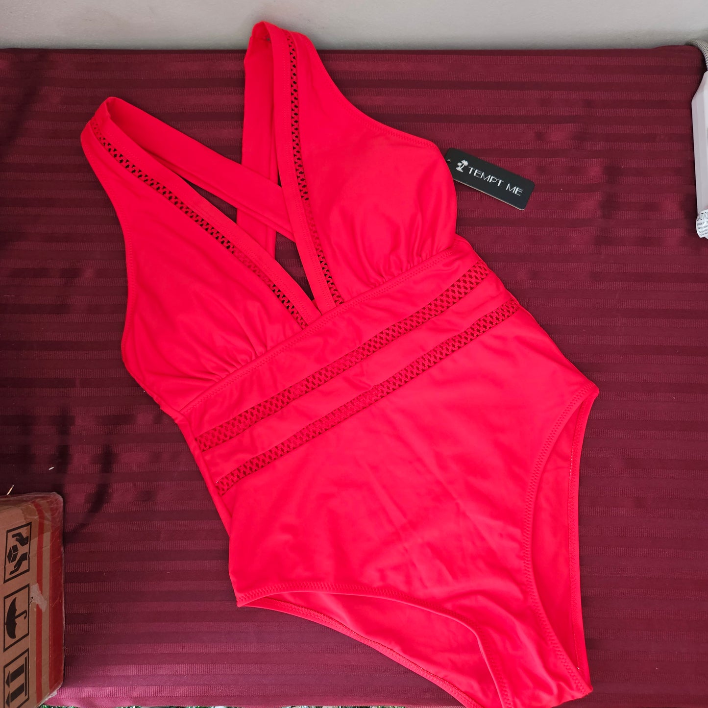 Traje de baño completo color rojo talla S - Tempt me (Nuevo)