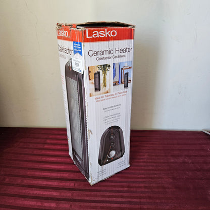 Calefactor cerámico eléctrico oscilante color negro - Lasko (Nuevo, caja abierta)