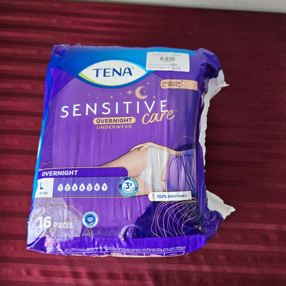 Pañales para mujer nocturno 16 piezas talla L - TENA (Nuevo)