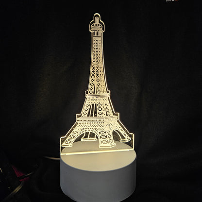 Lámpara nocturna 3D de Torre Eiffel (Nuevo)