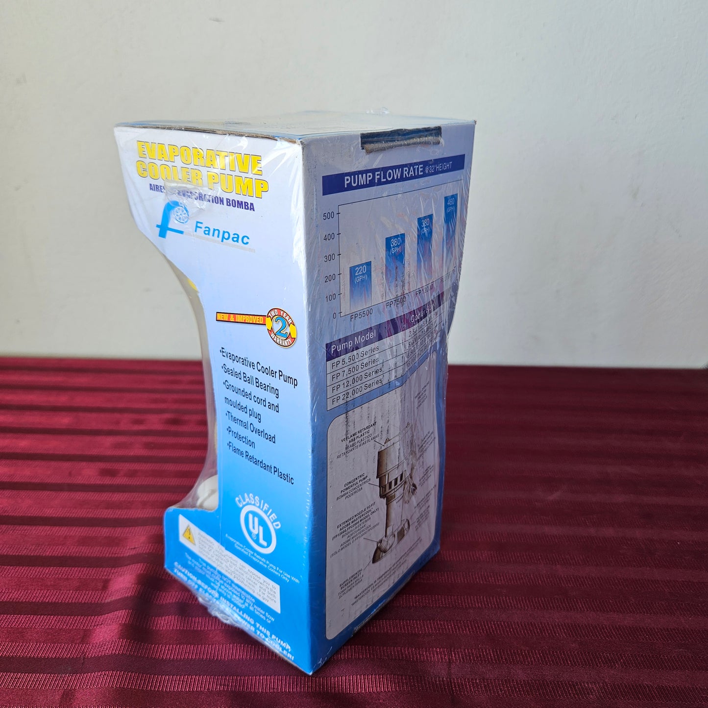 Bomba para cooler de hasta 10,000 pies cúbicos 240 V - Fanpac (Nuevo)