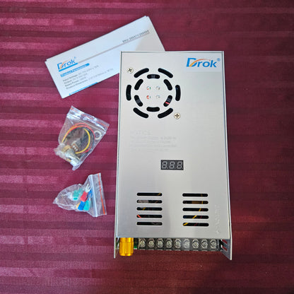 Fuente de alimentación AC 110V/220V a DC 0-24 V - Drok (Nuevo, caja abierta)