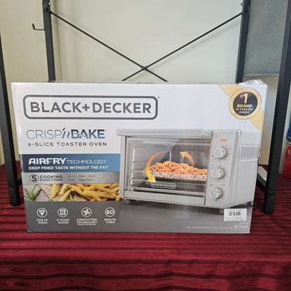 Horno eléctrico freidora 6 rebanadas - Black + Decker (Nuevo, caja abierta)