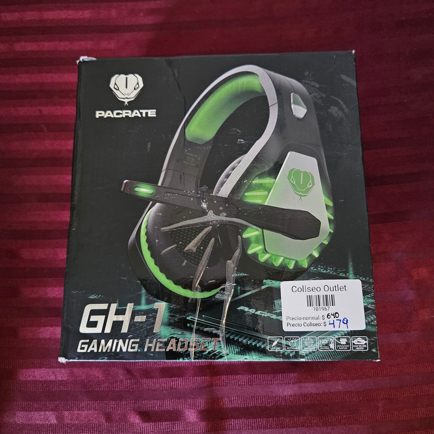 Audífonos Gamer GH-1 - Pacrate (Nuevo, caja abierta)