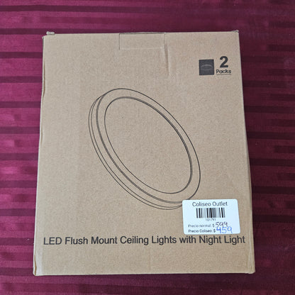 Paquete de 2 lámparas de techo LED de 7" color blanco - Brightever (Nuevo, caja abierta)