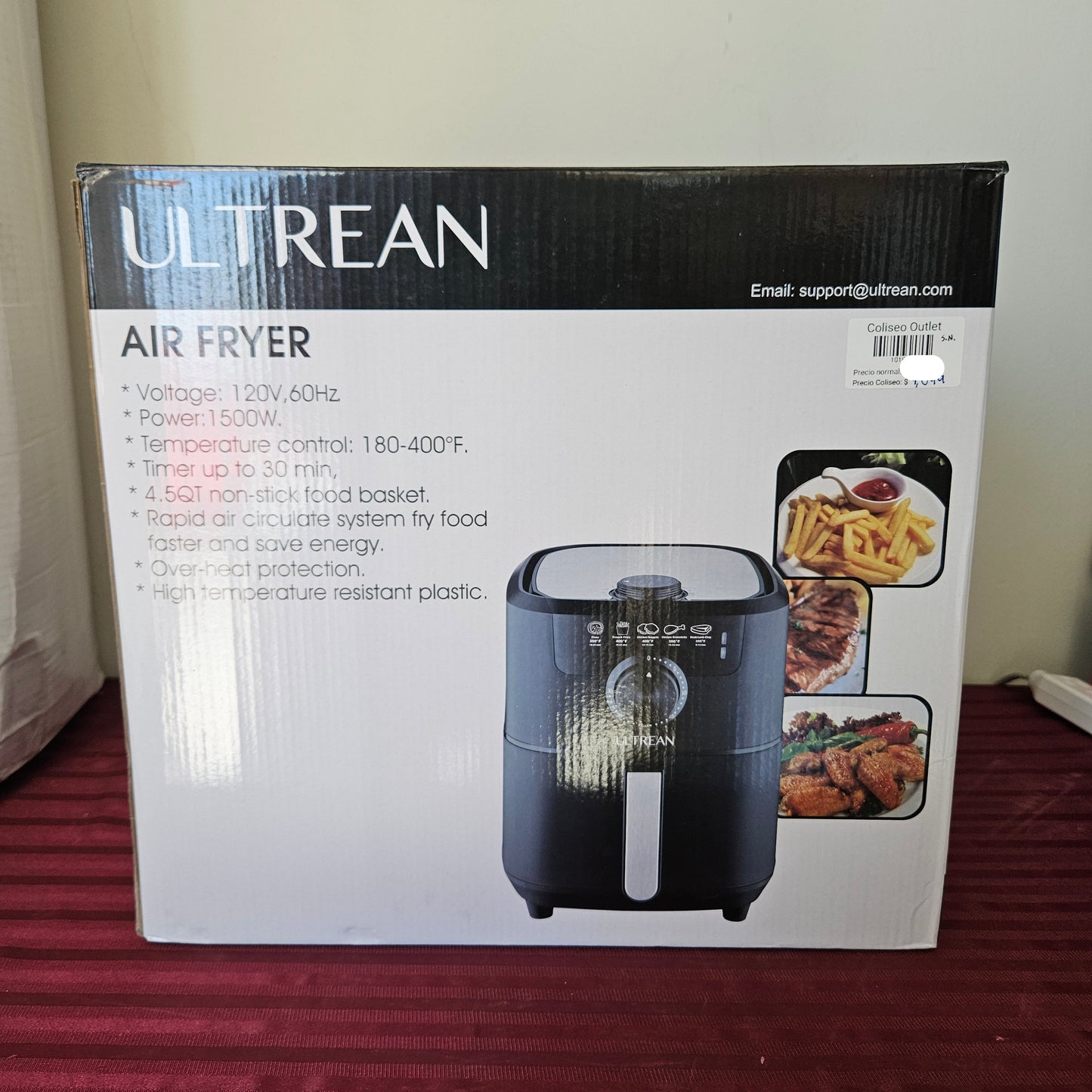 Freidora de aire de 4.26 litros - Ultrean (Seminuevo)