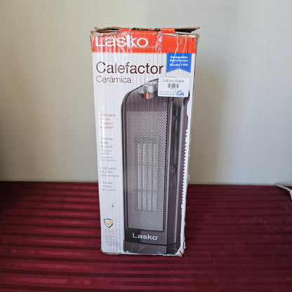 Calefactor cerámico eléctrico oscilante color negro - Lasko (Nuevo, caja abierta)