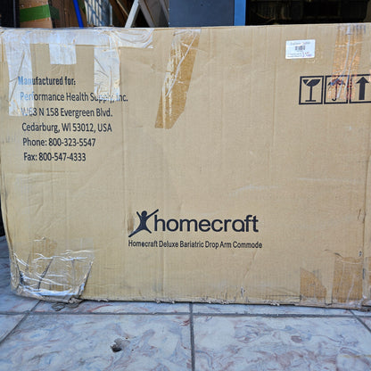 Silla con inodoro 3 en 1 para pacientes que luchan con obesidad - Homecraft Deluxe (Nuevo, caja abierta)