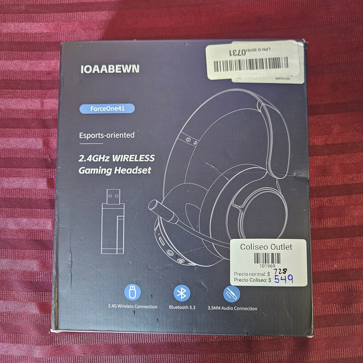 Audífonos Gamer inalámbricos - IOAABEWN ForceOne41 (Nuevo, caja abierta)