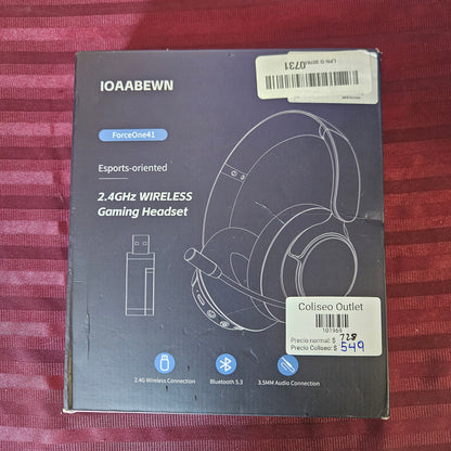 Audífonos Gamer inalámbricos - IOAABEWN ForceOne41 (Nuevo, caja abierta)