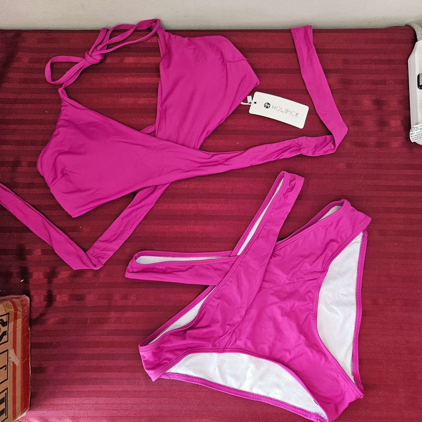 Conjunto de 2 piezas bikini color púrpura talla M - Holipick (Nuevo)