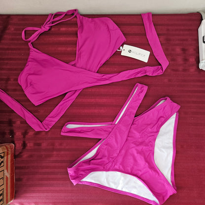 Conjunto de 2 piezas bikini color púrpura talla M - Holipick (Nuevo)