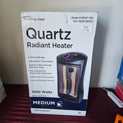 Calefactor radiante de cuarzo - Living Zone (Nuevo, caja abierta)