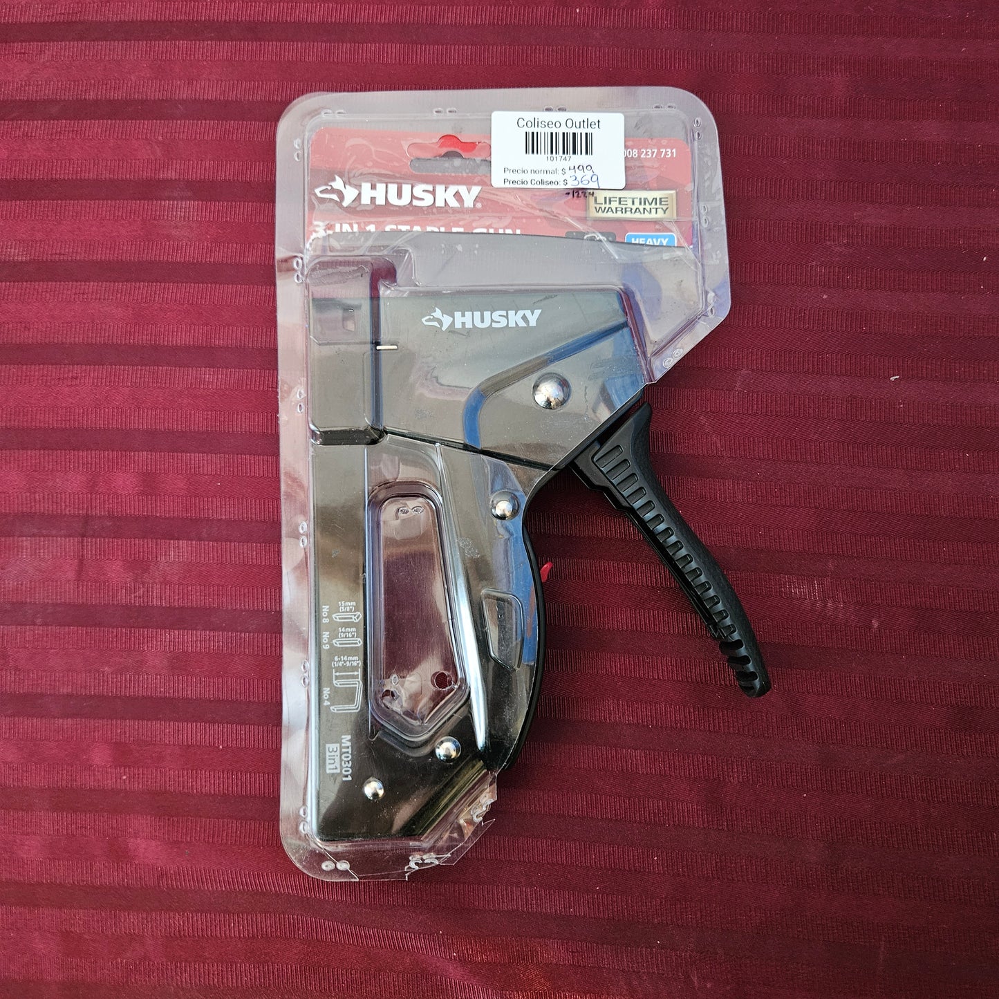 Engrapadora resistente de acero - Husky (Nuevo, empaque abierto)