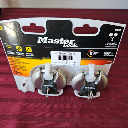 Par de candados de disco 70 mm de ancho - MasterLock (Nuevo)