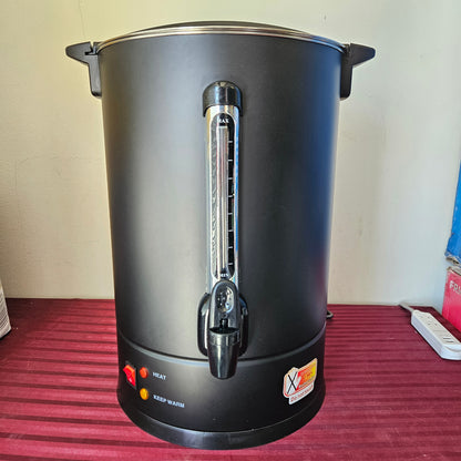 Cafetera eléctrica 150 tazas de acero inoxidable color negro - JIVGDN (Seminuevo, un solo uso)
