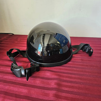 Casco para motocicleta color negro brillante (Talla XL) - (Nuevo, caja abierta)