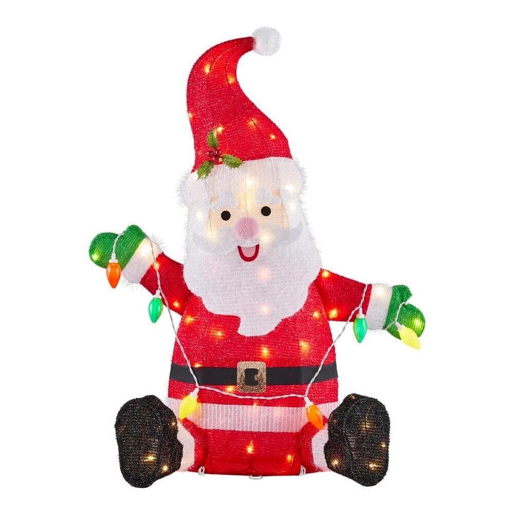 Santa Claus con luces LED Yuletide Lane - Home Accents Holiday (Nuevo, caja abierta)