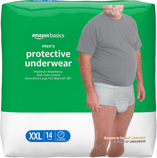 Pañales para hombre 14 piezas talla XXL - Amazon Basics (Nuevo)