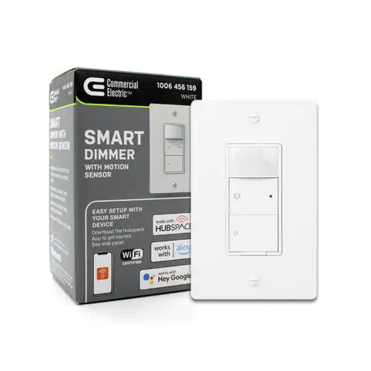 Dimmer inteligente con sensor de movimiento - Commercial Electric (Nuevo, caja abierta)