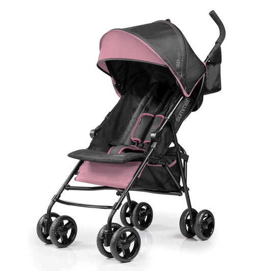 Carriola plegable ligera color negro con rosa - Summer 3Dmini Convenience (Nuevo, caja abierta)